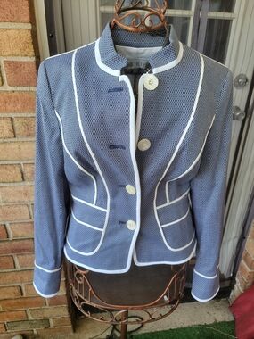 Worthington Navy Blazer with White Piping